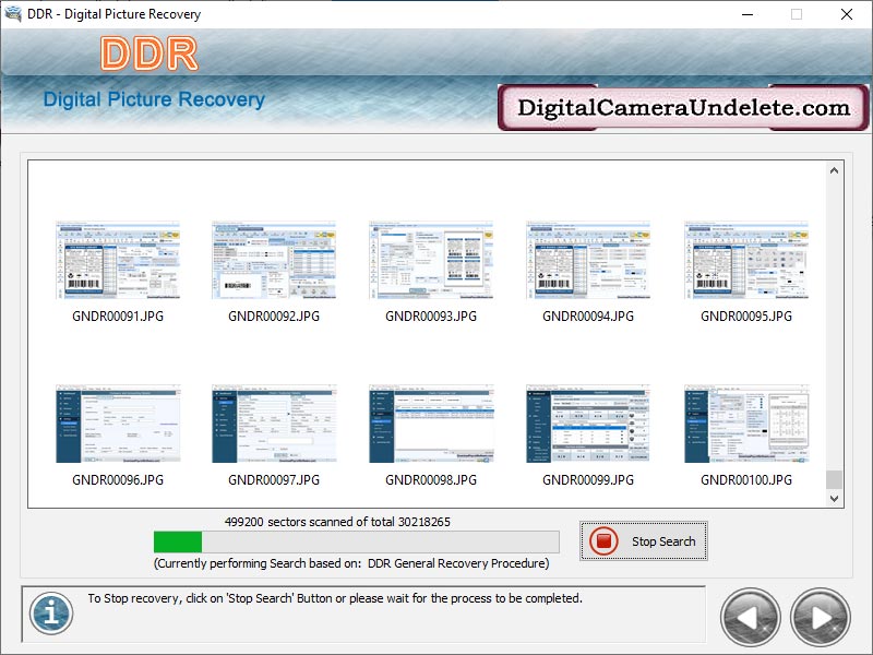 Image files recovery software for digital picture repair, restores deleted snaps