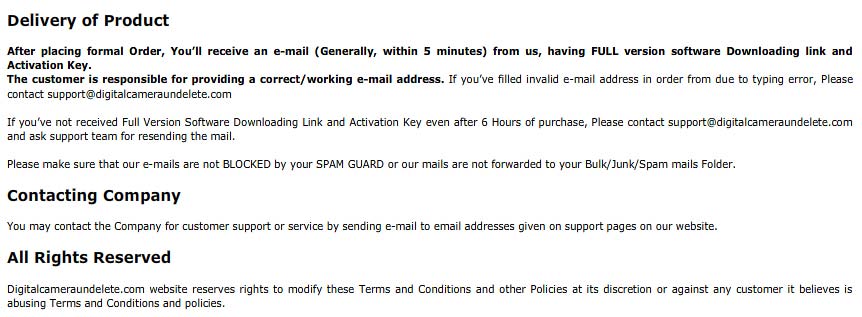 Terms and Conditions