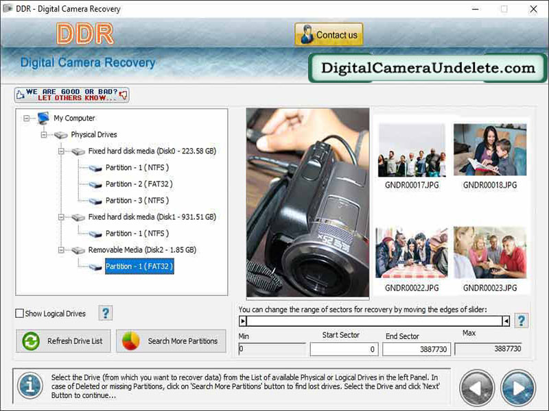 Unformat Digital Camera Recovery software