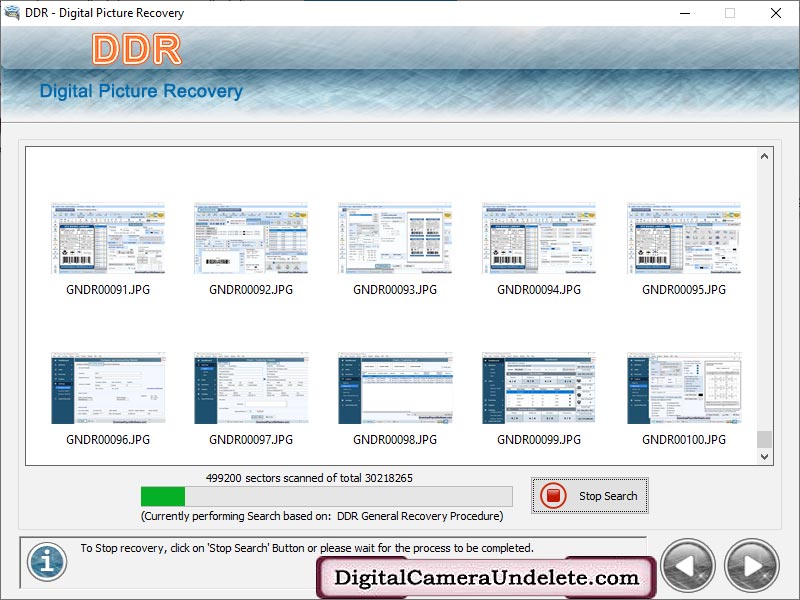 Digital Pictures Undelete Tool screenshot