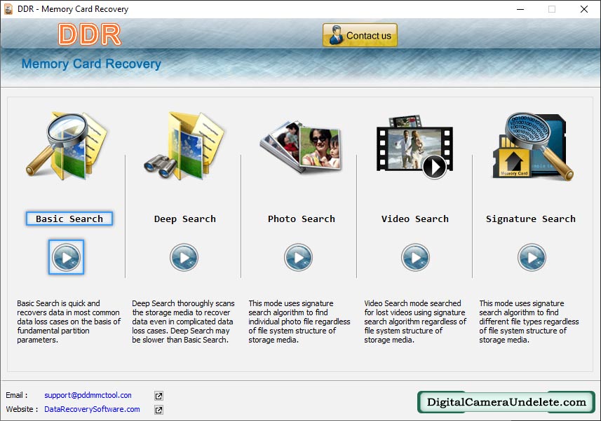 Memory Card Data Recovery Select recover File Data